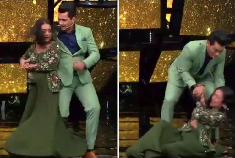 Indian Idol 11: Neha Kakkar Slips And Falls On Stage While Dancing To Dilbar Dilbar With Host Aditya Narayan