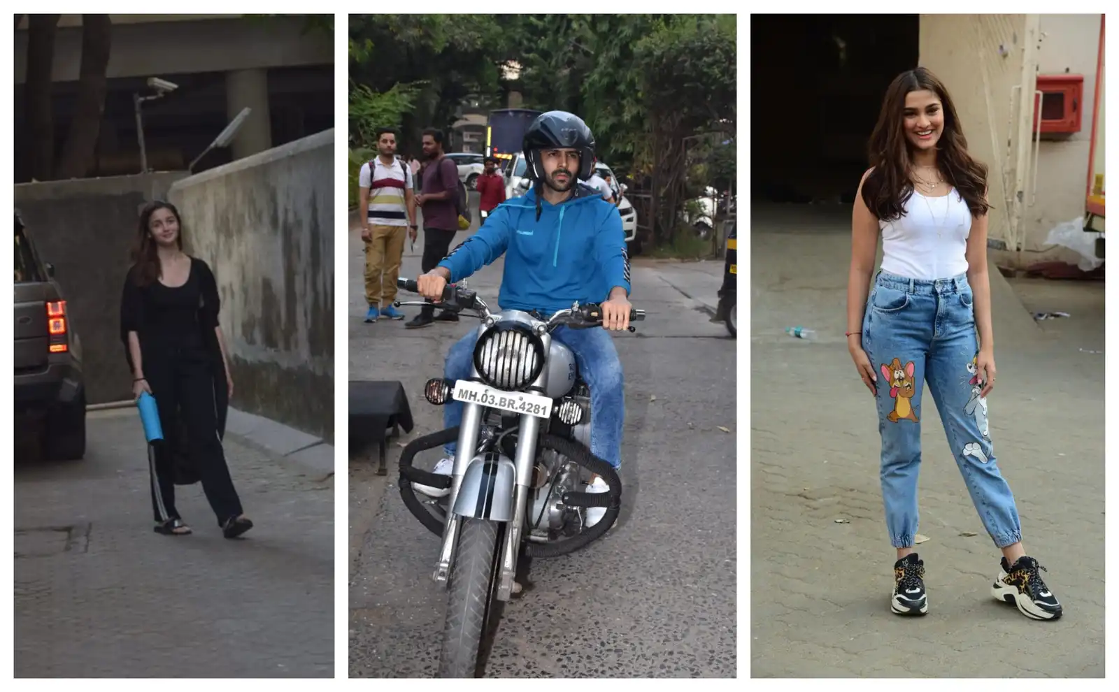 Spotted: Kartik Aaryan Shows Of Biker Side, Dabangg 3 Girl Saiee Manjrekar Makes Her Pap Debut
