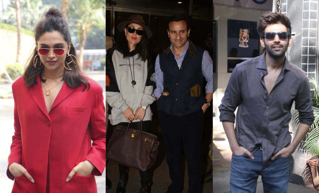 Spotted: Deepika Padukone Slays In Red For Chhapak Promotions, Kareena And Saif Sets The Temperature Soaring At The Airport
