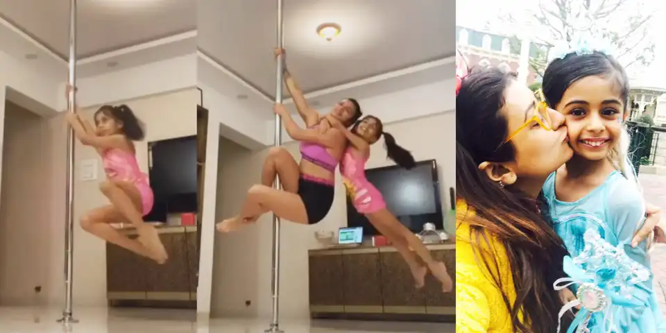 Juhi Parmar’s Daughter Nails The Pole Dance With TV Actress Aashka Goradia! Watch Video...