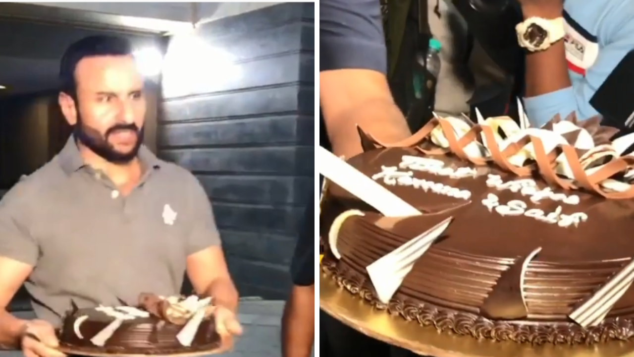 तैमूर के बर्थडे पर सैफ और करीना ने पपराजियों को खिलाया केक (वीडियो)