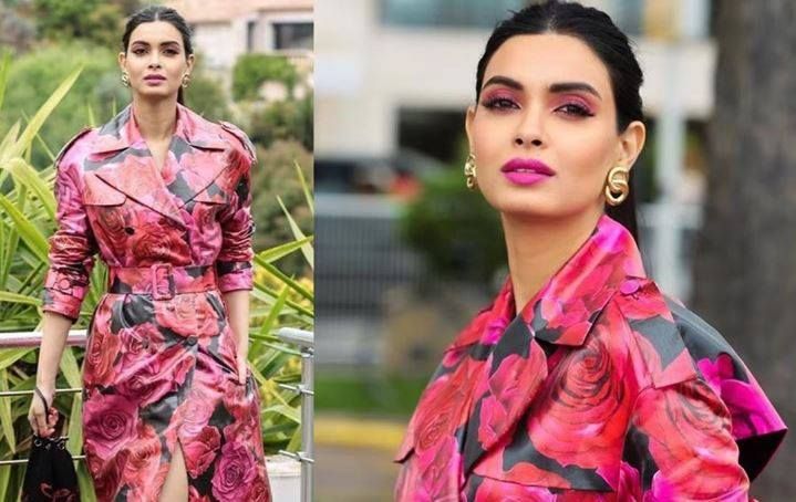 Cannes 2019: Diana Penty Channels Her Inner Jolie In A Floral Trench Coat!