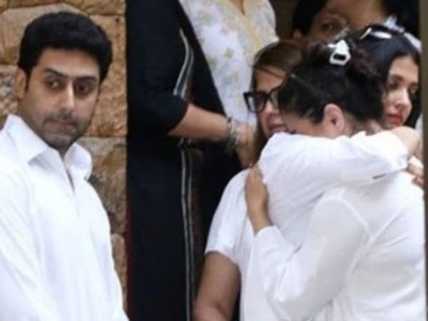 Aishwarya Rai Bachchan Hugs Kajol As She Cries Inconsolably At Veeru Devgn’s Funeral