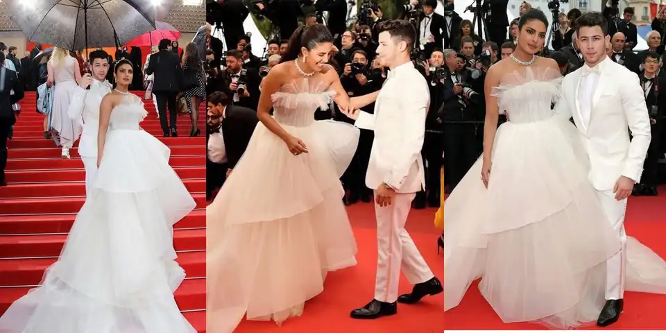Cannes 2019: प्रियंका चोपड़ा ने एक बार फिर लगाई रेड कारपेट पर आग, इस बार पति निक जोनस थे साथ !