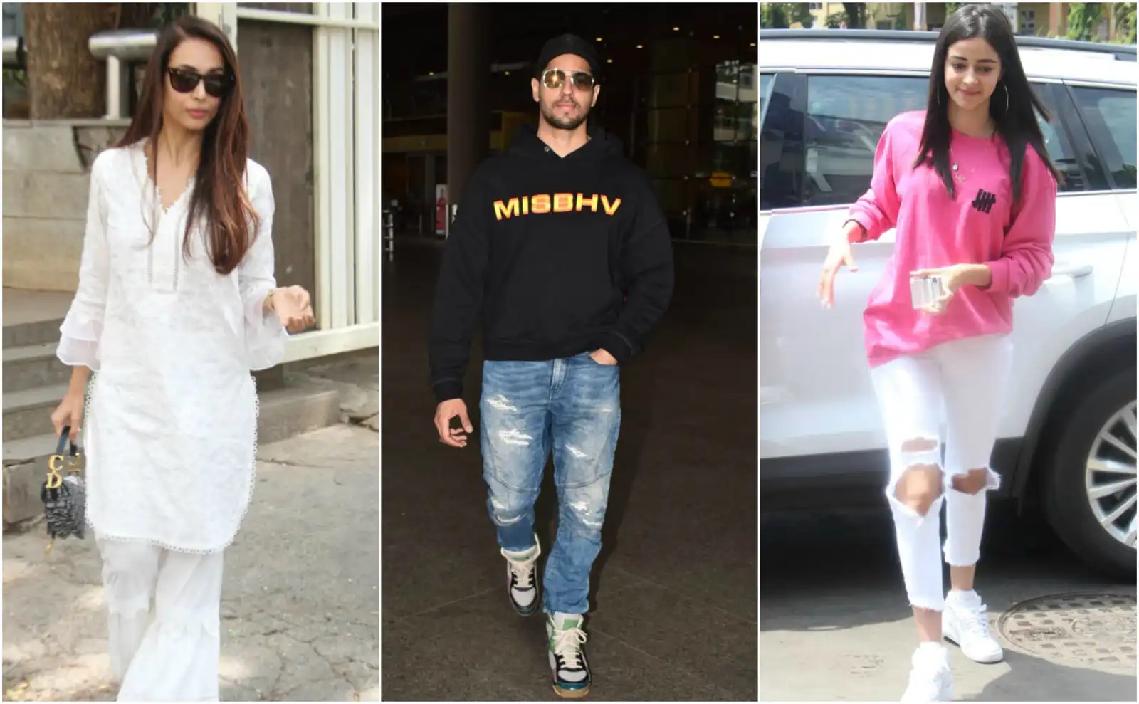 Spotted: Sidhharth Malhotra Raises Temperature At The Airport, Ananya Pandey Keeps It Sweet And Simple