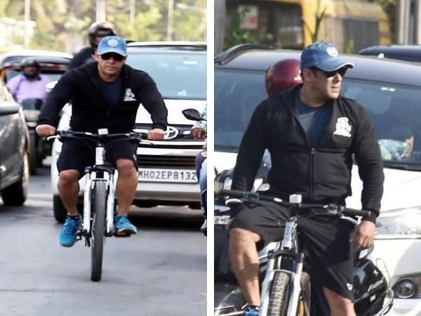 सलमान के टेढ़े-मेढ़े साइकिल चलाने पर गुस्सा हुए ट्विटर यूजर, मुंबई पुलिस को किया मेंशन !