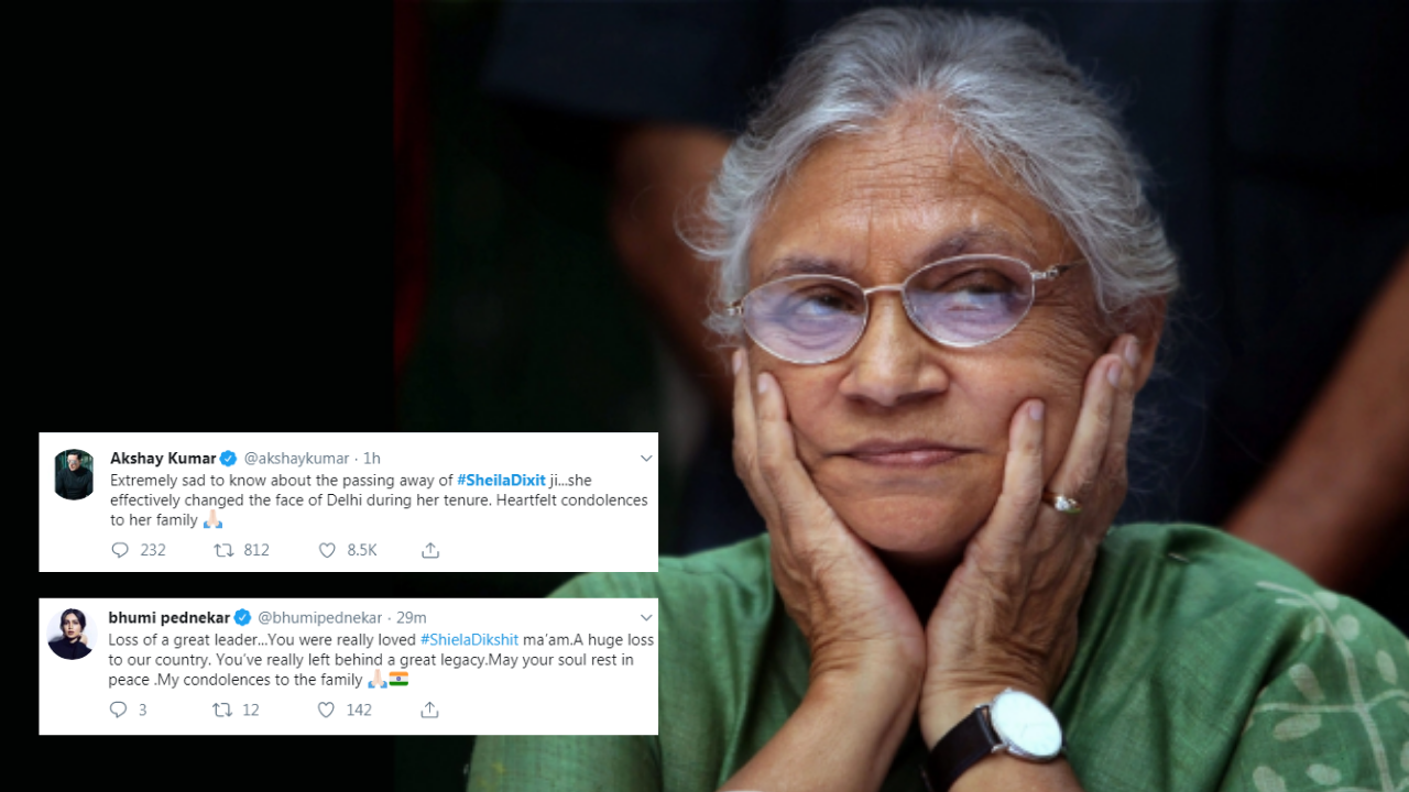 Former Delhi CM Sheila Dixit Passes Away At 81, Bollywood Mourns