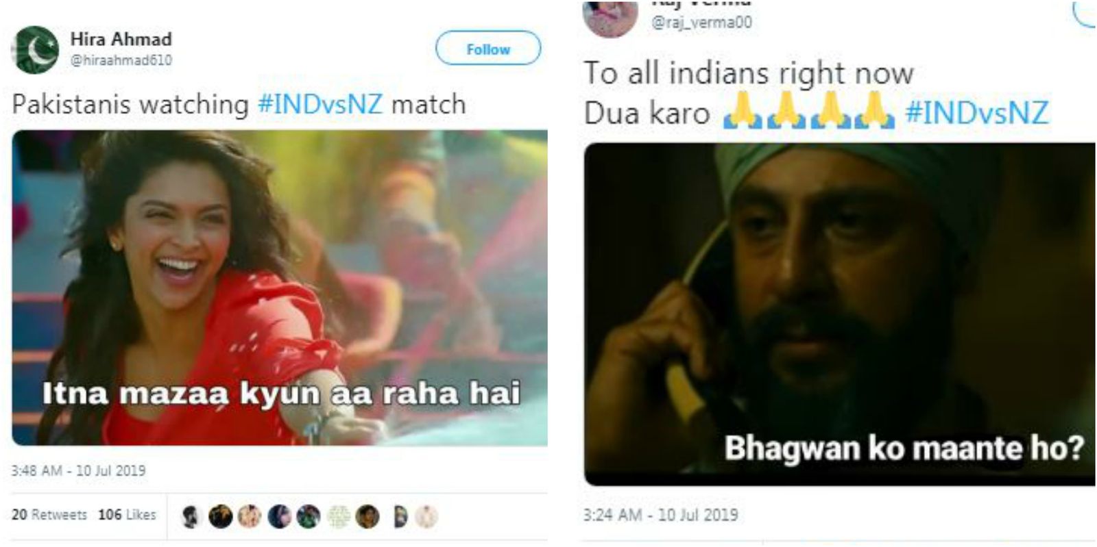 Twitter Is Finding Solace In Bollywood Memes At The Scary India V/S New Zealand Match Situation