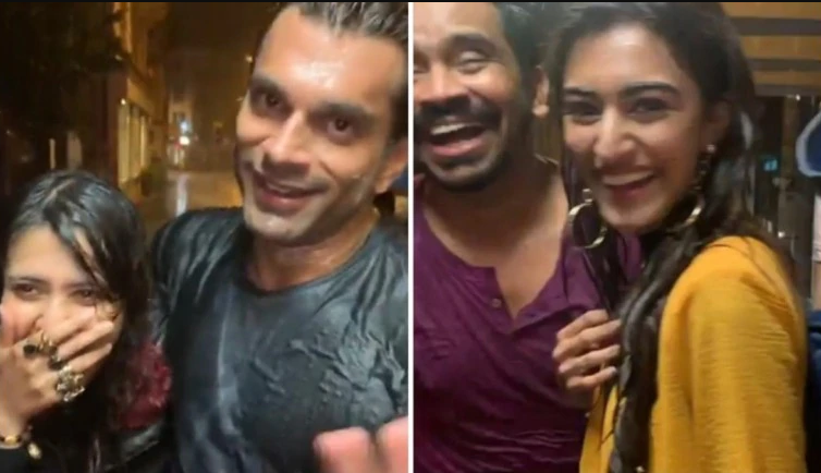 Karan Singh Grover AKA Mr. Bajaj's Makeup Washes Off In The Mumbai Rain And The Cast Of Kasautii Can't Stop Laughing
