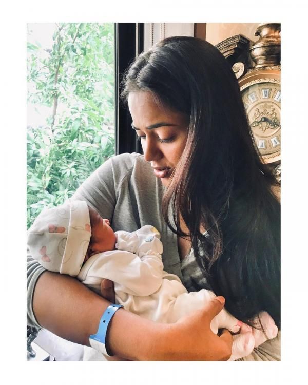 Sameera Reddy Shares First Picture Of Her Daughter, Says “We Are Blessed!”