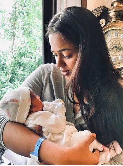 Sameera Reddy Finally Reveals The Name Of Her Daughter With An Adorable Post With Son Hans