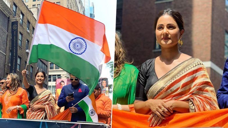 Hina Khan Waving The Indian Flag In New York Will Fill Your Heart With Pride!