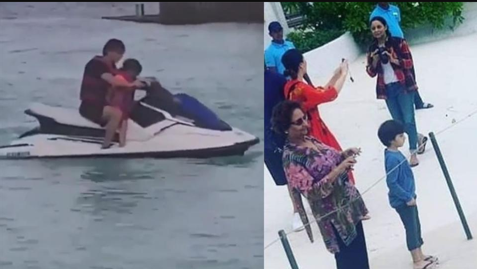 Shah Rukh Khan And AbRam Enjoy Jet Skiing In Maldives, Video Goes Viral