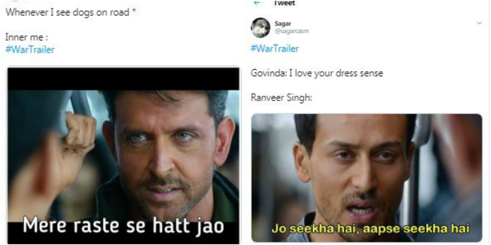 War Trailer: Hrithik Roshan And Tiger Shroff’s Antics Inspire Netizens To Come Up With These Hilarious Memes