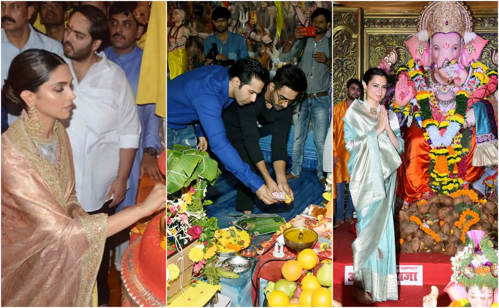 Bollywood Celebs Add Filmy Glamour To Ganesh Pandals As They Go Pandal Hopping To Seek Bappa's Blessings