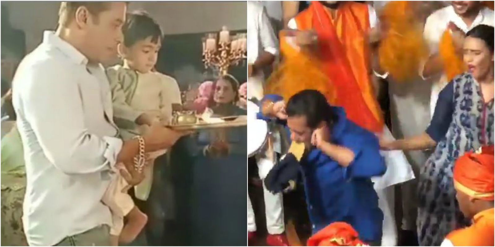 Salman Khan Gets Into The Festive Mood As He Does Ganpati Aarti At Arpita Khan’s House And Dances During The Visarjan