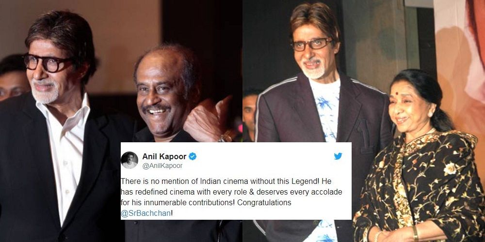 अमिताभ बच्चन को भारतीय सिनेमा के सबसे बड़े अवार्ड दादा साहेब फाल्के मिलने पर खुश हुआ बॉलीवुड !