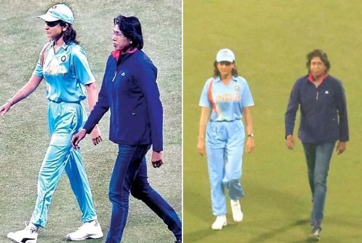 नीली जर्सी में क्रिकेट मैदान पर नज़र आई अनुष्का शर्मा, इस क्रिकेटर की बायोपिक में कर रही हैं काम 