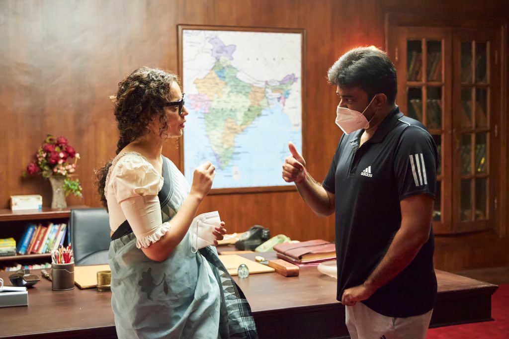 Kangana Ranaut Shares BTS Pictures From Thalaivi Sets, Calls Director ‘Absolutely Talented And Most Affectionate’ 