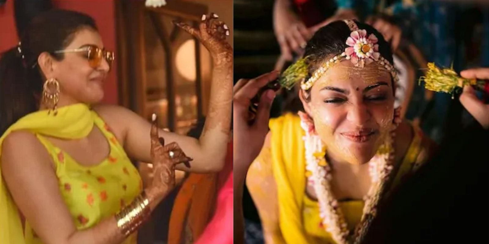 काजल अग्रवाल की शादी की रस्मों की तस्वीरें आई सामने, संगीत में जमकर किया था डांस 