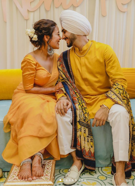 Neha Kakkar And Rohanpreet Singh's Adorable Snaps From Their Haldi Ceremony Define Royalty