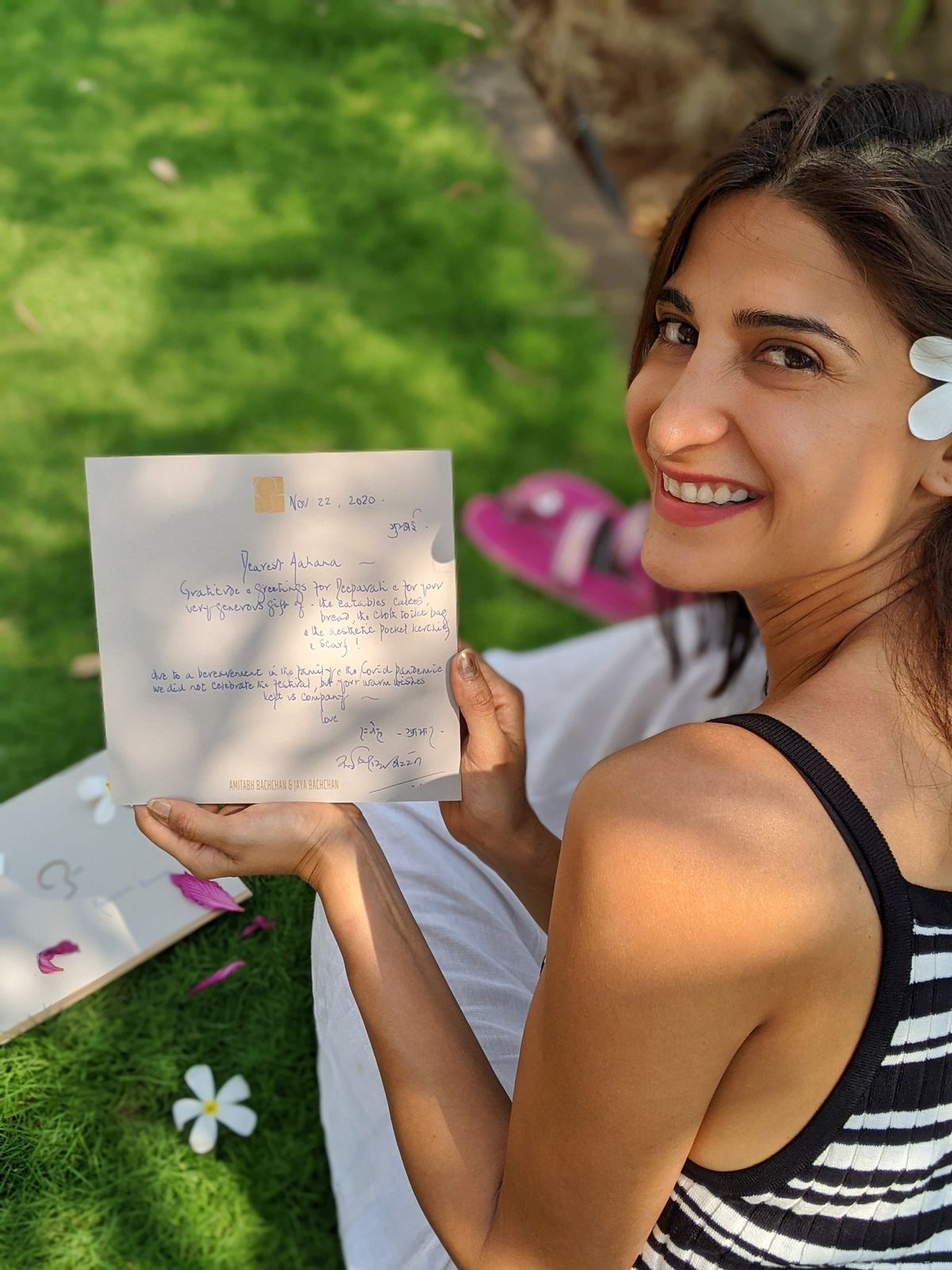Aahana Kumra Adornes Amitabh Bachchan's Handwritten Note In Flowers, Expresses Gratitude 