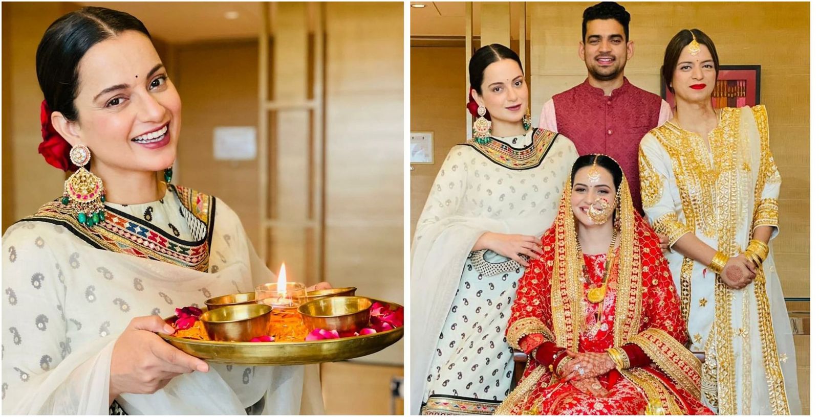 कंगना रनौत ने दिवाली पर किया घर में 'देवी' का स्वागत, शादी के बाद घर आईं उनकी भाभी! 