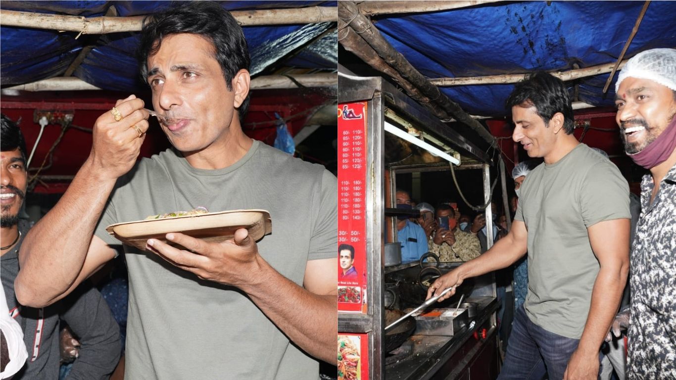 Sonu Sood Surprises Fan By Visiting His Food Stall Dedicated To Him In Hyderabad, Cooks And Dines At The Place; Watch