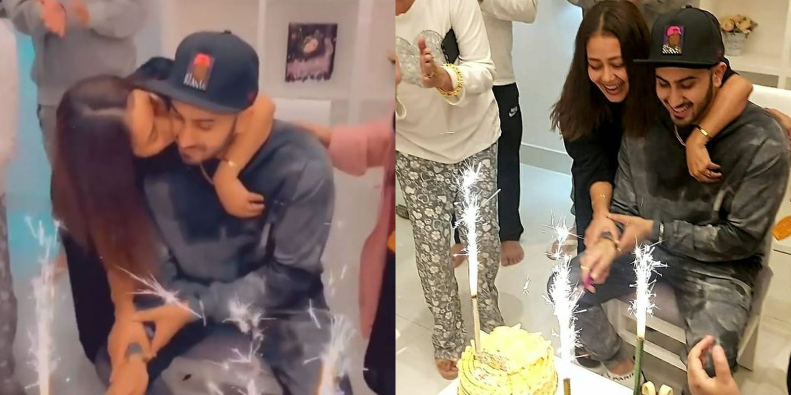 Rohanpreet Singh Celebrates Birthday With Wife Neha Kakkar By His Side, Gets A Sweet Peck On The Cheek; See Videos