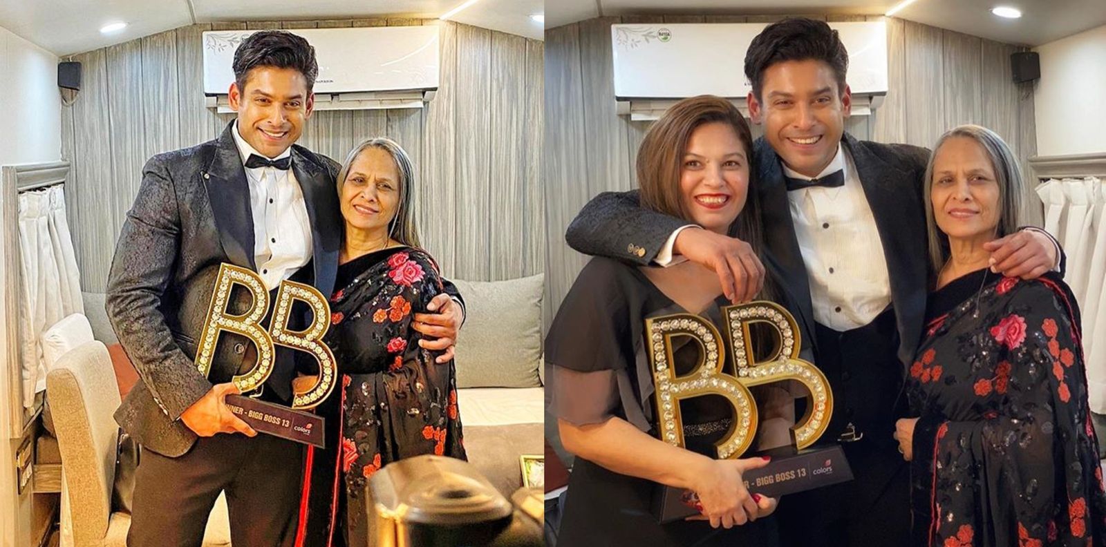 Bigg Boss 13: Sidharth Shukla Poses With Mother And Sister Post Win, Shares A Heartfelt Message For Fans!