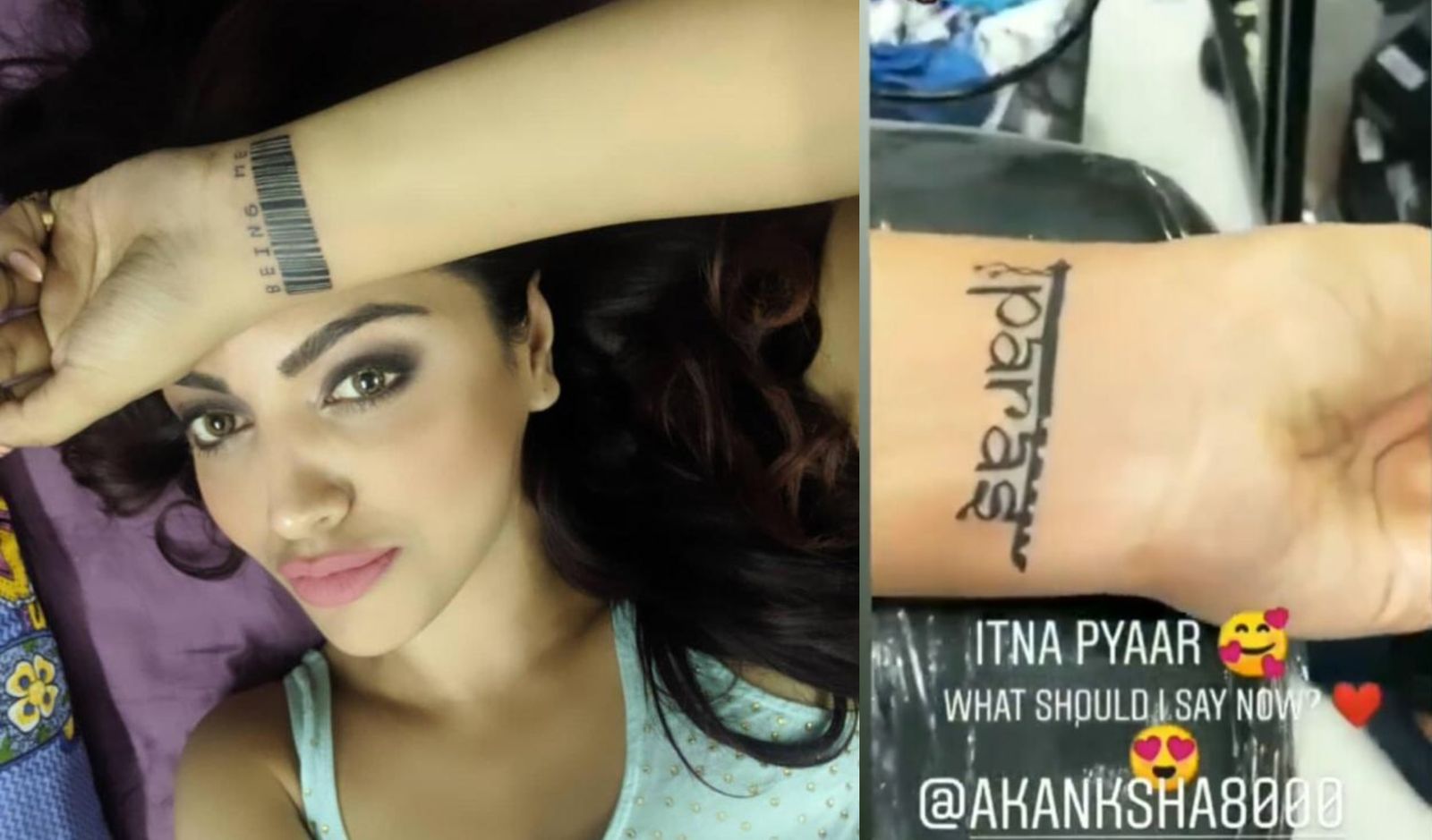 Akanksha Puri Removes Tattoo With Paras Chhabra's Name On Her Wrist, Gets One That Reads 'Being Me' Instead
