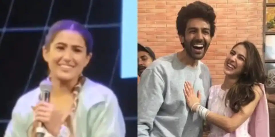 Sara Ali Khan's Speech Drowns Amidst Loud Cheers For 'Kartik' At An Event In Chandigarh; Watch Her Reaction