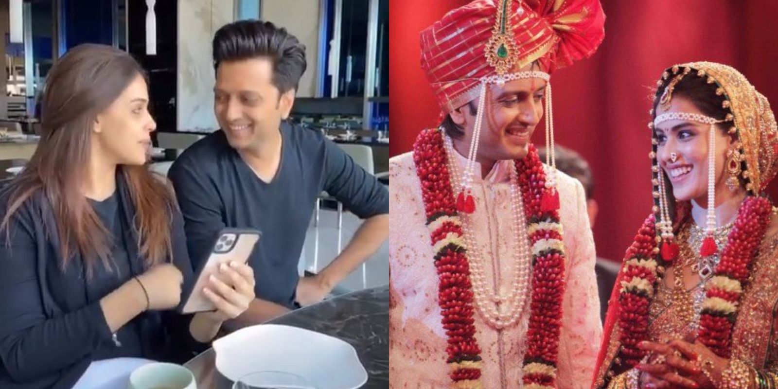 Genelia D'Souza Shows Riteish Deshmukh Their Wedding Photos 8 Years Hence, His Reaction Is The Funniest Thing You'll See