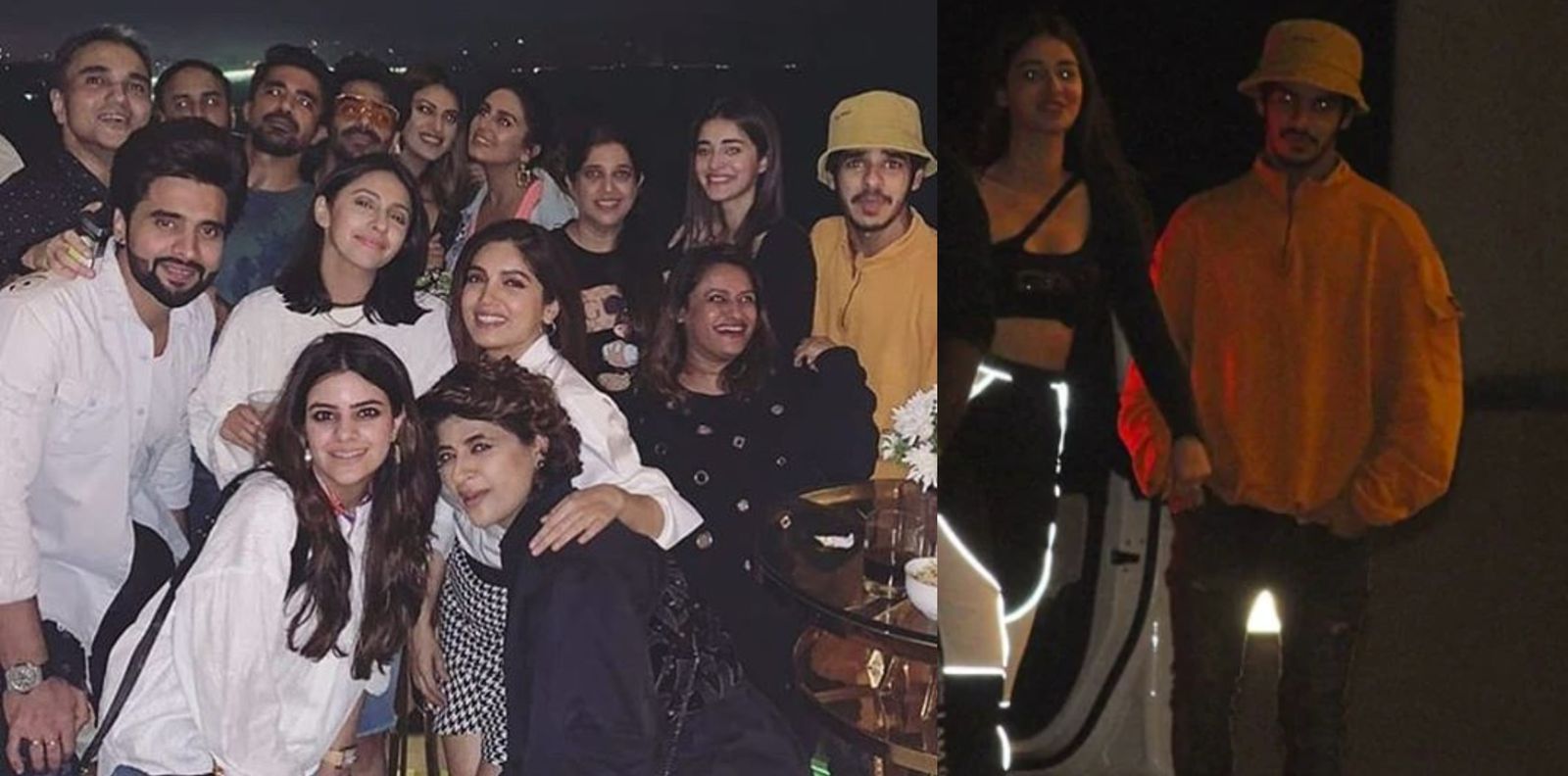 Ananya Panday Arrives At Bhumi Pednekar’s Party With Ishaan Khattar, Steals The Show With Her LED Pants!