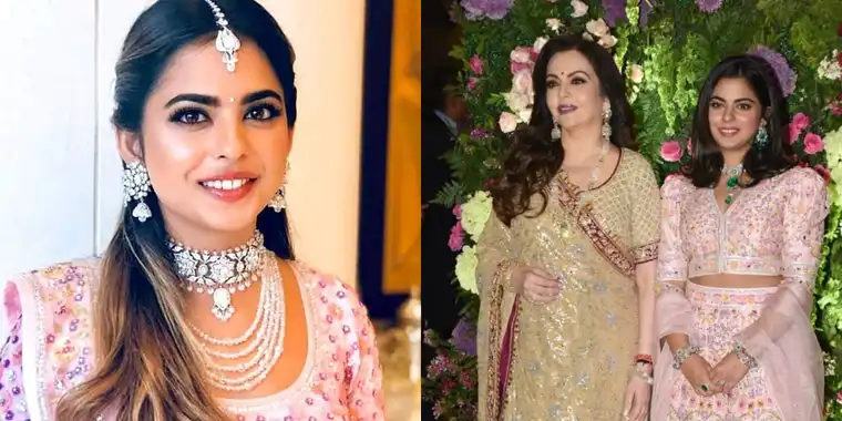 After Nita Ambani, Daughter Isha Ambani Wins Hearts By Repeating Her Blush Pink Lehenga At Armaan Jain's Wedding