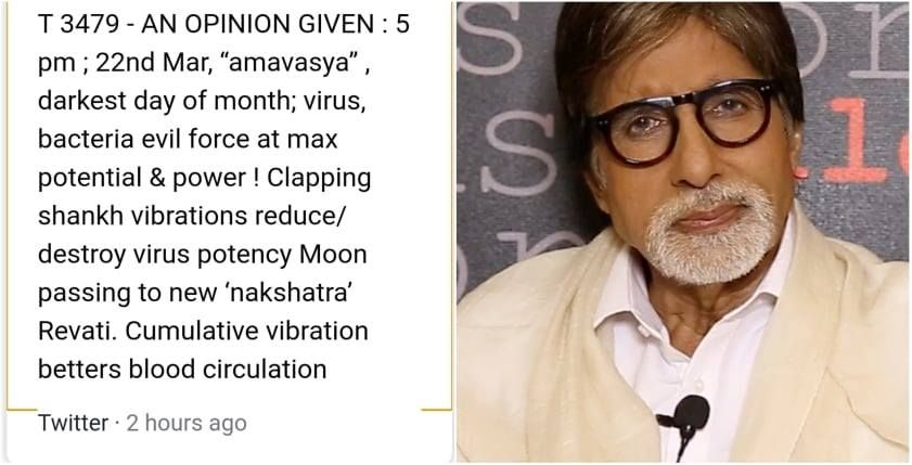 Amitabh Bachchan Trolled For Janata Curfew Post, Netizens Urge Him To Stop Peddling Nonsense