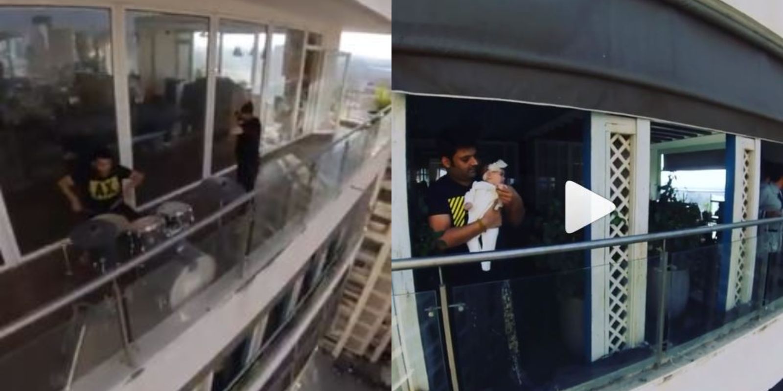 Janata Curfew: Kapil Sharma Waves With His Daughter Anayra, Holds Live Show For Neighbours With Mika Singh In Balcony