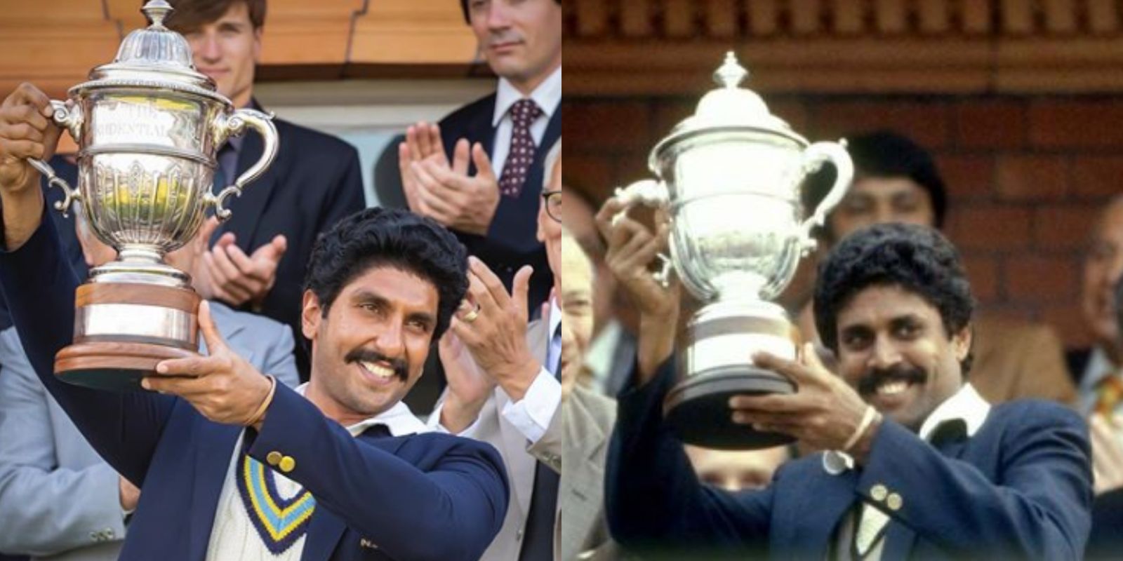  ‘83: Ranveer Singh Recreates The Iconic Moment When Kapil Dev Lifted The 1983 World Cup Trophy