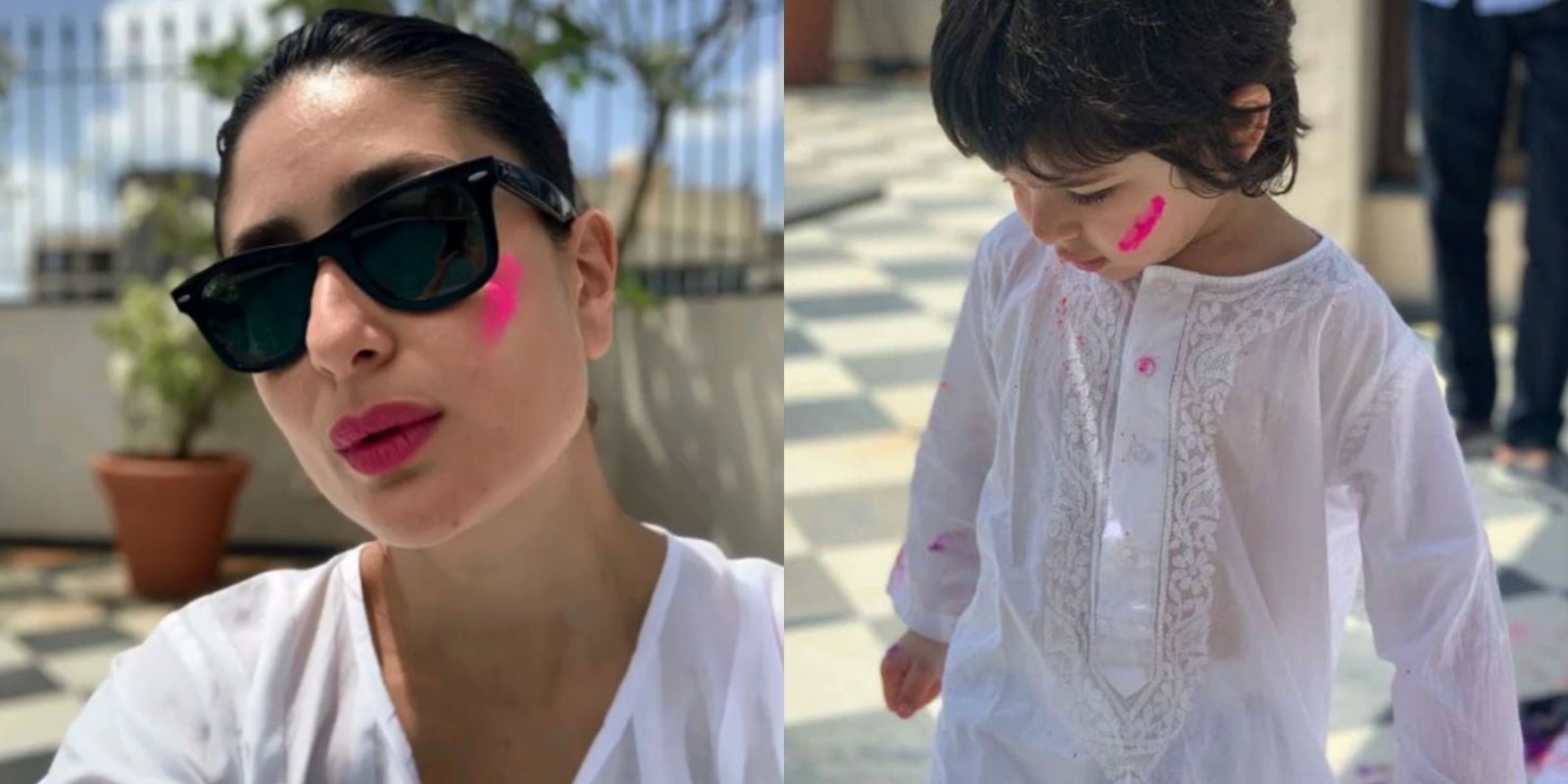 Taimur Is Following In Mommy Kareena Kapoor Khan's Footsteps; These Pics From Holi Are Proof
