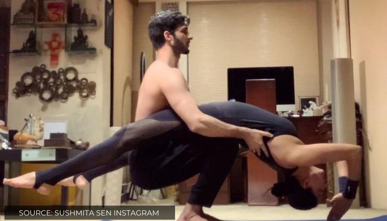 Sushmita Sen Practices Yoga With Boyfriend Rohman Shawl Amidst Lockdown, Writes 'Tough Times Don’t Last, Tough People Do'