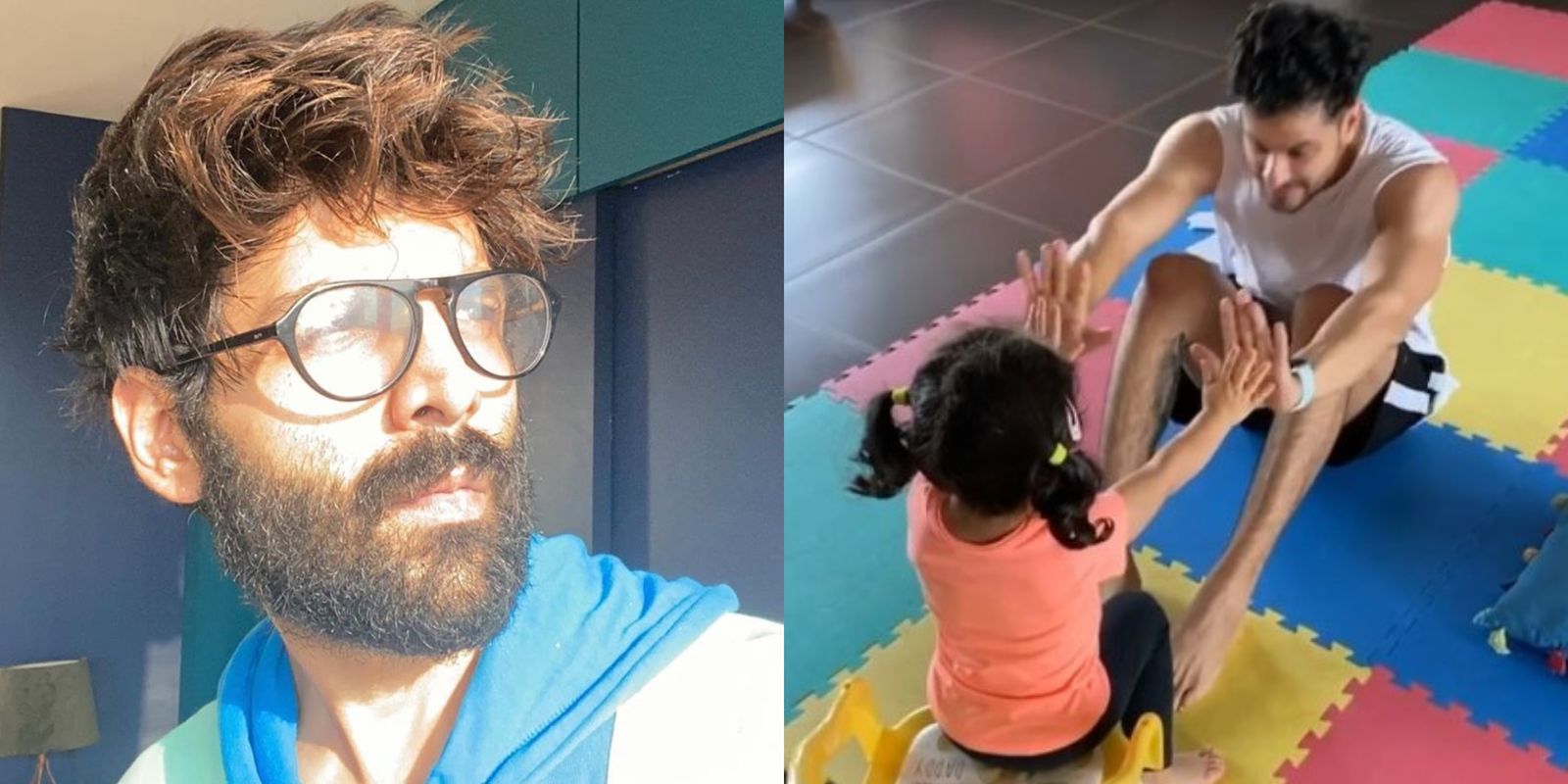 Kartik Aaryan Debates ‘To Shave Or Not To Shave’; Inaaya Turns Trainer For Daddy Kunal Kemmu
