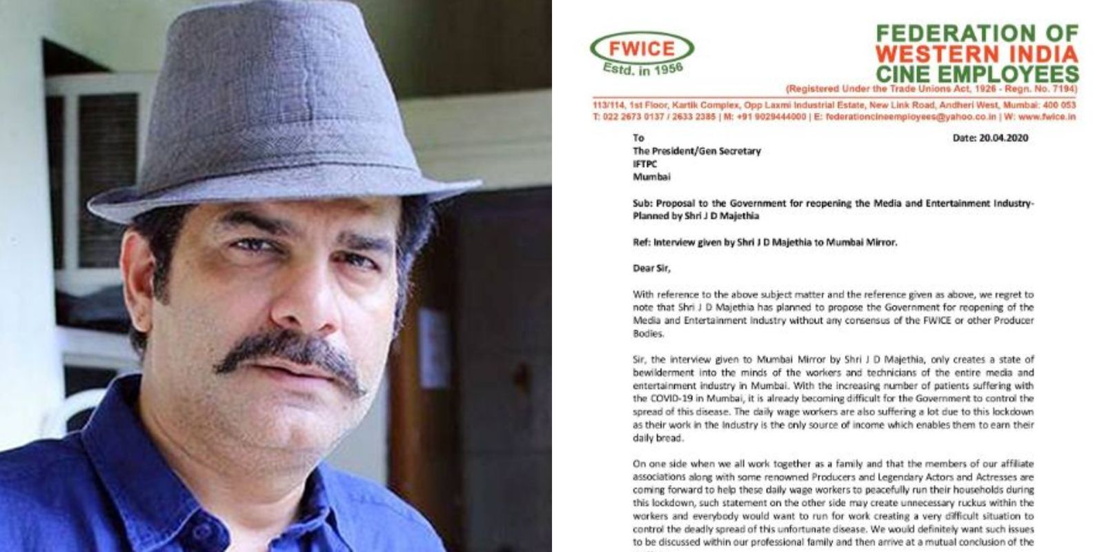 EXCLUSIVE: JD Majethia To Seek Permission From Government To Resume Shoots From 3rd May, FWICE Chairman Sends A Strongly Worded  Objection Letter