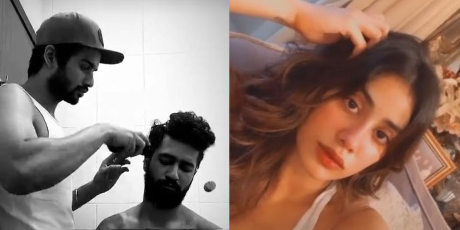 Vicky Kaushal Gets A Haircut From ‘Brother Turned Hairstylist’ Sunny; Janhvi Kapoor Enjoys A Midnight Baking Session