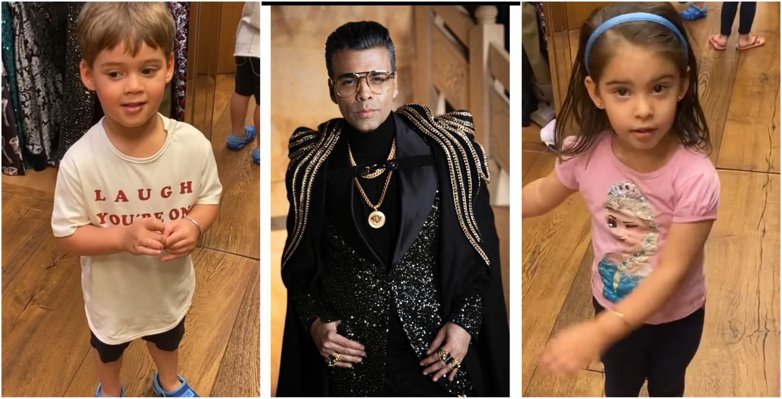 Karan Johar’s Daughter Roohi Doesn’t Like His Clothes, Son Yash Feels He Should Wear Simple Clothes; See Video