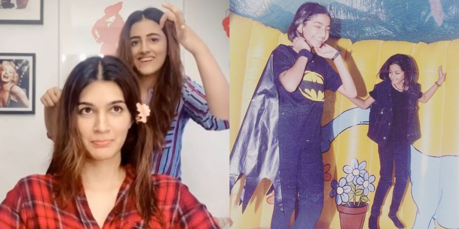 Kriti Sanon Gets A Haircut At Home By Sister Nupur; Sonam Shares A Throwback Picture Calling Herself A ‘Nerd’
