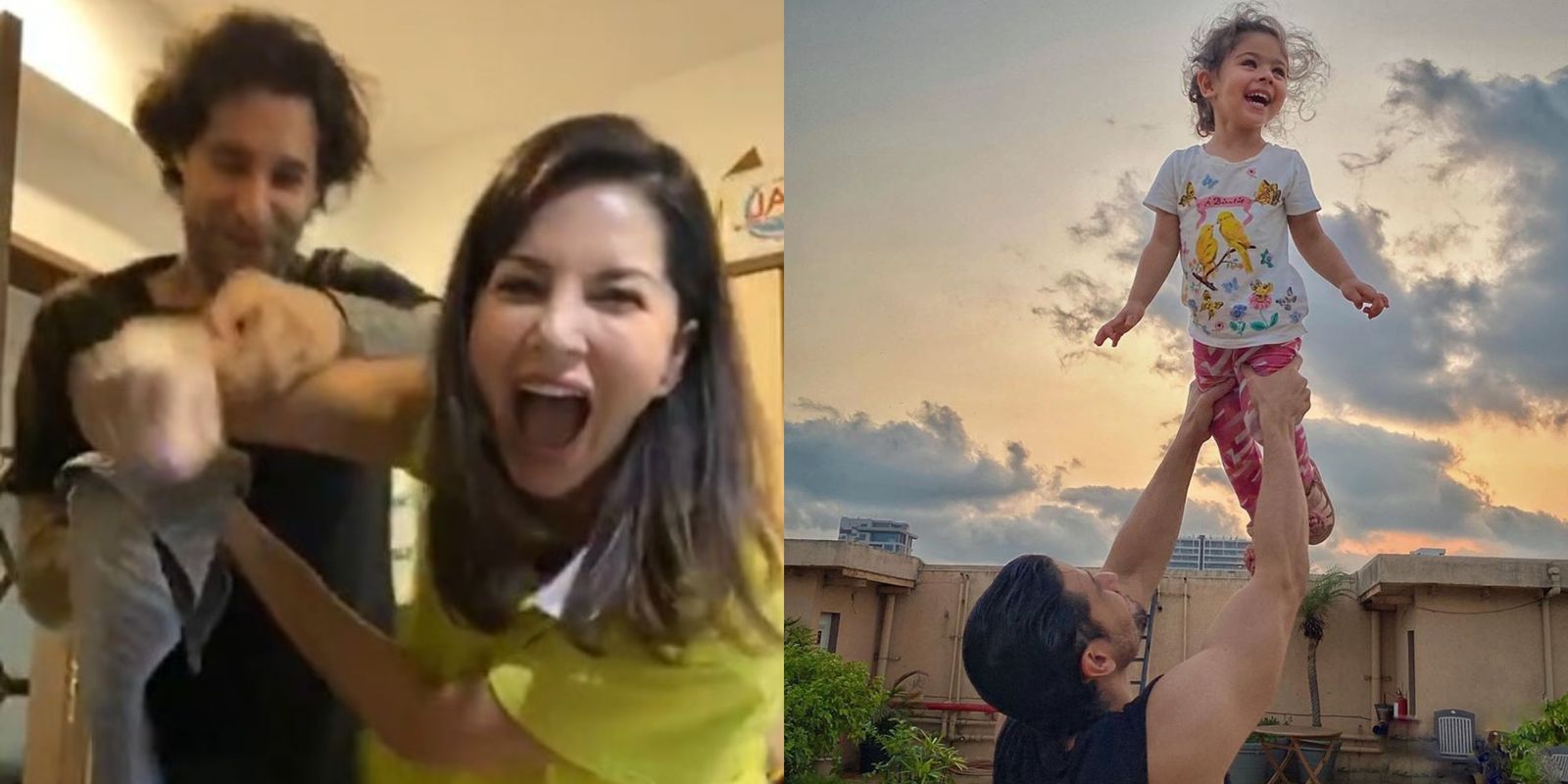 Sunny Leone Pranks Husband Daniel By “Chopping” Her Finger Off; Inaaya Spends Time With Daddy Kunal Kemmu
