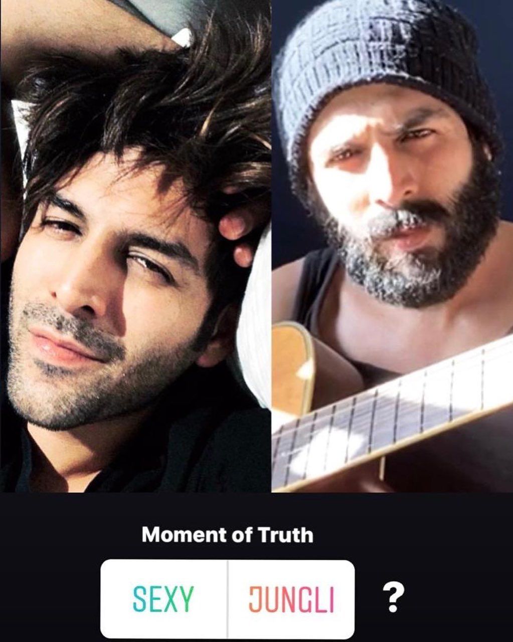 A Confused Kartik Aaryan Asks Fans If He Should Keep His New Bearded Look, Runs A Poll To Get Answers