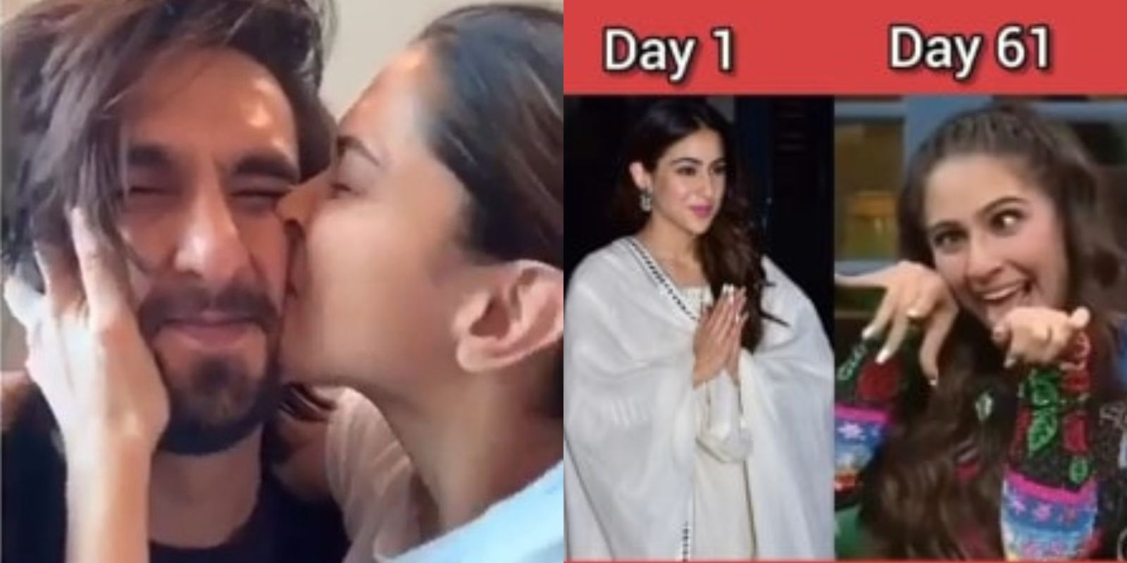 Deepika Plants A Long Kiss On Ranveer’s ‘Squishable Face’; Sara Ali Khan Shares How Lockdown Affected Her