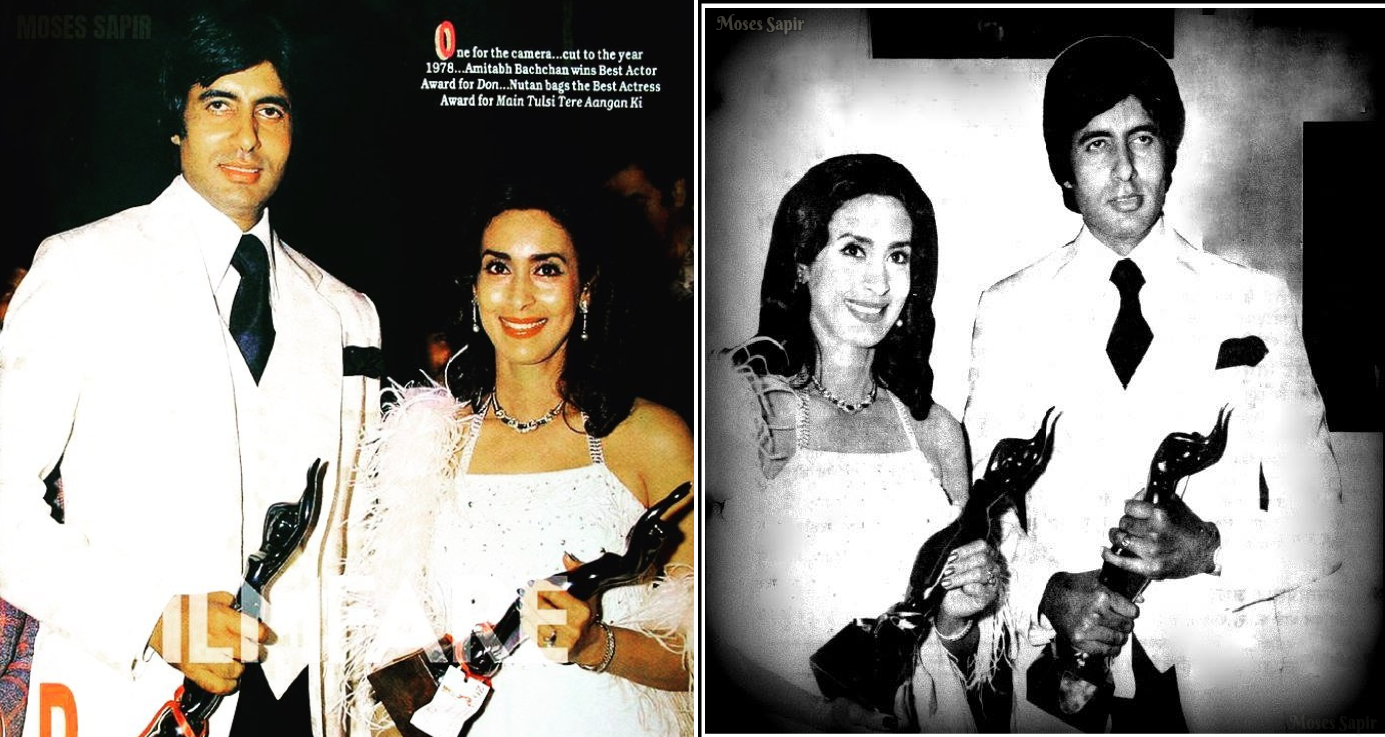 Amitabh Bachchan Shares A Throwback Photo Of Him And Nutan After His 1978 Filmfare Win For Don