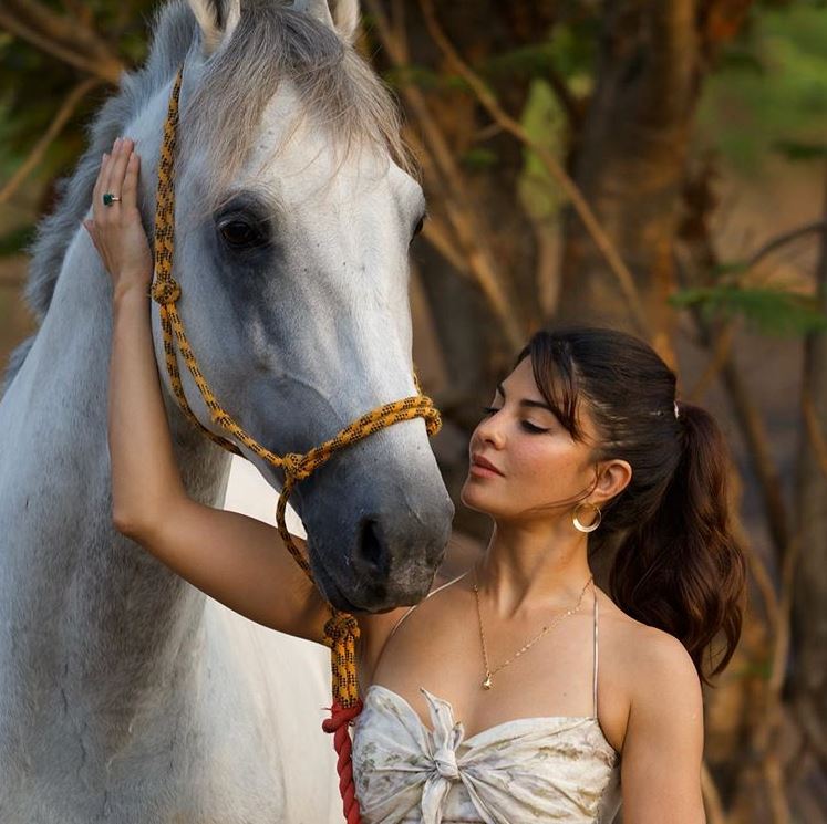 Jacqueline Fernandez Poses With Salman Khan's Horse As She Turns Cover Girl For A Magazine